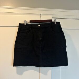 Wilfred Free Black Denim Skirt